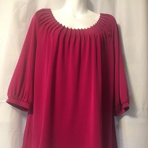 Women’s blouses 3/4 sleeves color fuisha plus